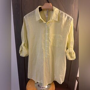 J. Crew Factory 1/4 Button Up Long Sleeve Casual Tunic Size Large NWT